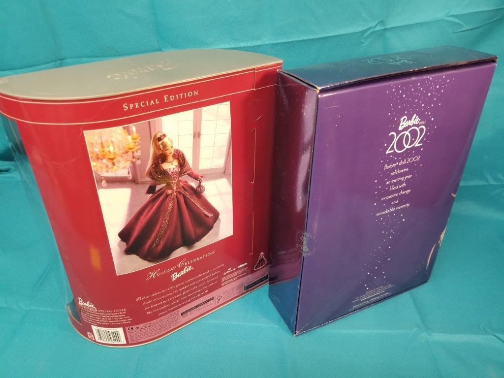 2002 HOLIDAY CELEBRATION AND COLLECTORS EDITION BARBIE'S