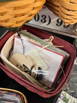 LARGE LOT OF VARIOUS LONGABERGER BASKETS AND COLLECTABLES