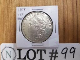 1878 PHIL MORGAN DOLLAR. T TF, 78 REV
