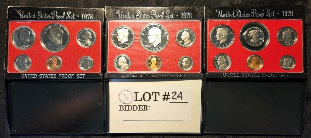 3 U.S. Mint Proof Sets