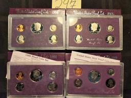 4 U.S Mint Proof Sets