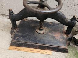 Antique Book Press and Stanley 400 Picture Frame Vice