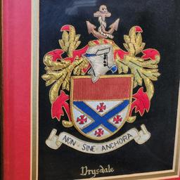 Framed Family Coat of Arms for "Drysdale"