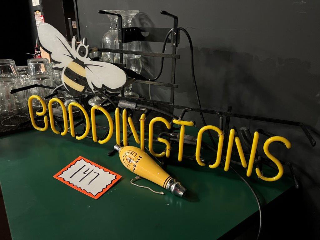 Boddingtons Lighted Sign and "Pub Ale" Pull