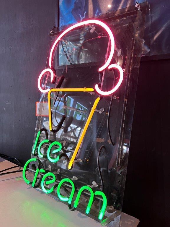 "Ice Cream" Cone Lighted Sign