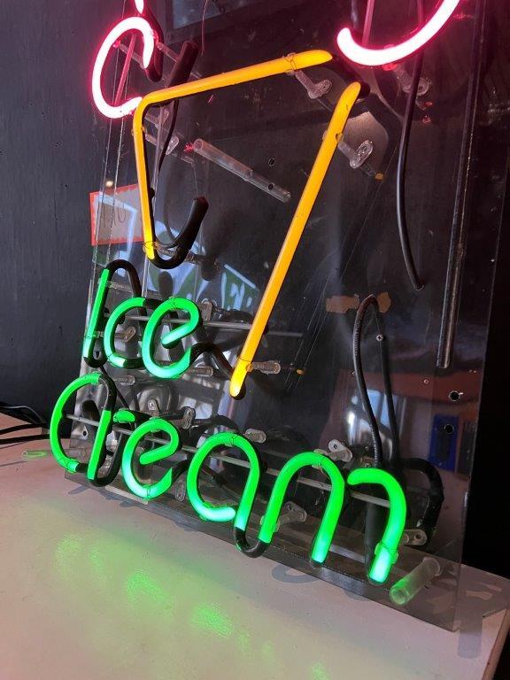 "Ice Cream" Cone Lighted Sign