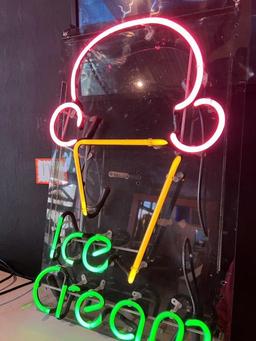 "Ice Cream" Cone Lighted Sign