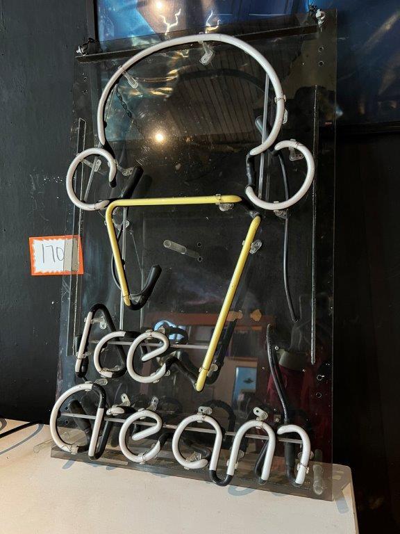 "Ice Cream" Cone Lighted Sign