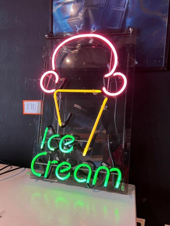 "Ice Cream" Cone Lighted Sign