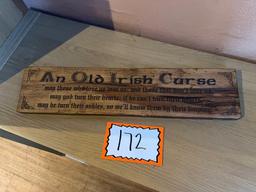 "An Old Irish Curse" Wood Sign