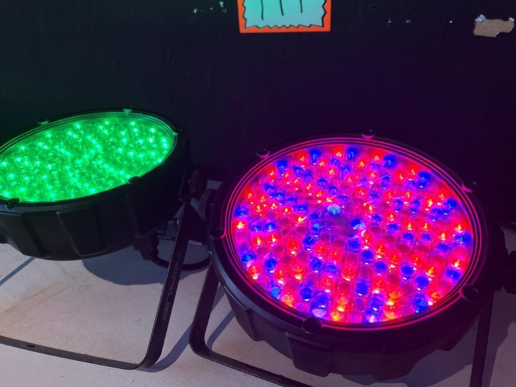 Pair LED Venue plug in color change "Uplights"