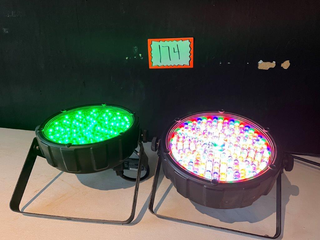 Pair LED Venue plug in color change "Uplights"