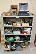 Utility Shelf, Tool Boxes, Nuts Bolts, Box of Scews