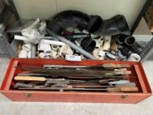 Vintage Metal Tool Box with Collection Saws