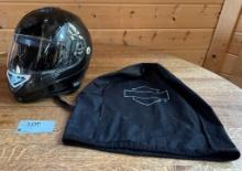 Harley Davidson Lg "Full Face" Helmet and carry bag
