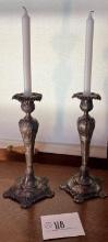 Pair WM Rogers style Silver Plate Candlesticks