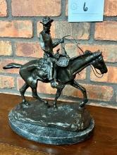 CM Russell "Will Rogers" Bronze Sculpture