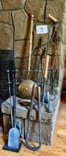 Collection of Vintage Fireplace Tools