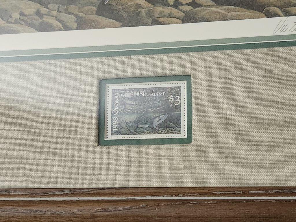 Limited Edition "trout In Woody Stream"