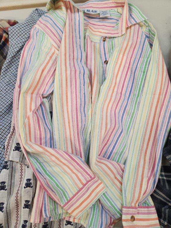 A Rainbow of Plaid and Stripe Print Shirts with