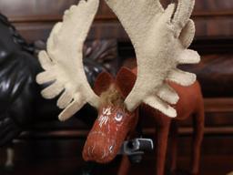 Two Breyer Horses and Annalee Mobilitee Holiday Moose