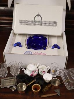 Orig Box Mosser Glass "Lindsey" set, plus