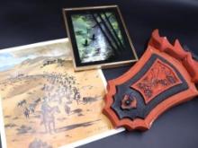 Signed 1979 Print "Cattle Drive" by Chris A. K.