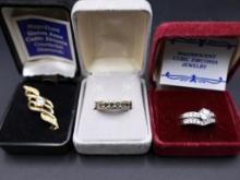 Sterling Ring Set, Sterling Sapphire Ring