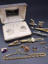 Vintage "Styled By Fifth Avenue" Cufflinks orig box and more