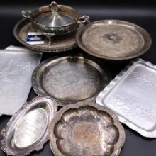 EB Rogers Lazy Susan Candy Dish and Duo Server