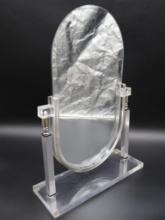 Vintage Lucite Store Display standing Mirror
