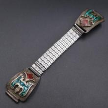 Vintage Sterling Silver Turquoise Watch Tips