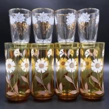 Vintage Libbey Amber "Daisy" Glasses 12oz