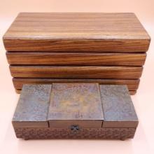 Solid Wood Jewelry Box and Vintage dragon Motif Jewelry Box