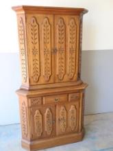 Vintage Broyhill Two Piece Corner Cabinet