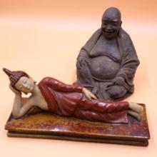 Two Chinese Buddha Statues