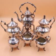 Victorian Figural Silver Plate Tea Set