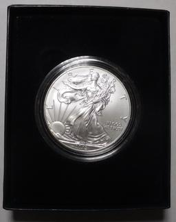 2012-W AMERICAN SILVER EAGLE UNC W/COA & BOX