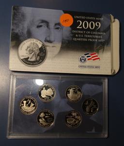 2009 DIST. OF COLUMBIA & TERRITORIES QUARTERS PROOF SET