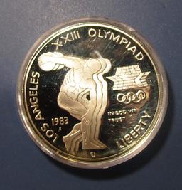 1983-S LA OLYMPIC COMMEM. SILVER DOLLAR GEM PROOF