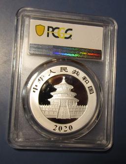 2020 10 YN PANDA SILVER PCGS MS-70