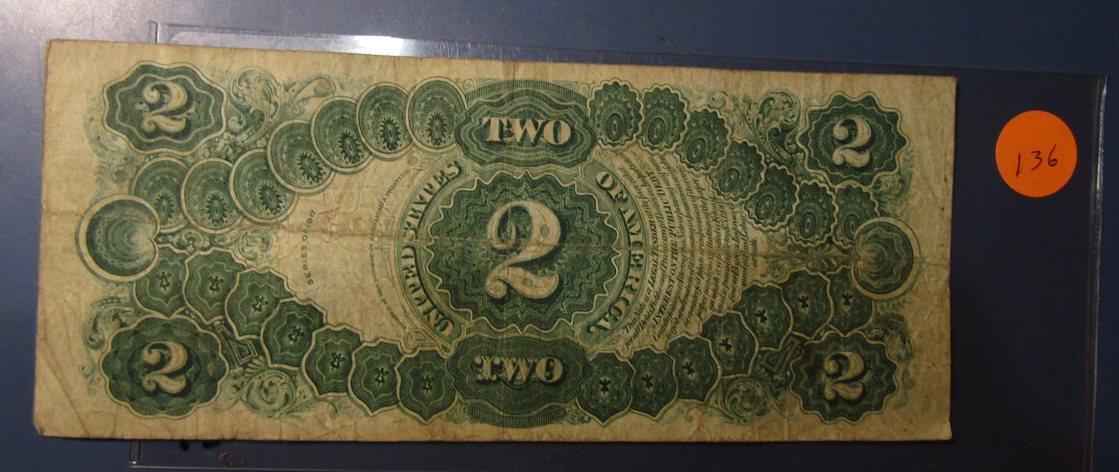 1917 $2.00 LEGAL TENDER NOTE FINE