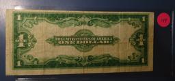 1923 $1.00 SILVER CERTIFICATE NOTE VF