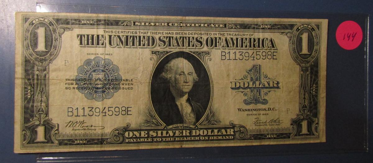 1923 $1.00 SILVER CERTIFICATE NOTE VF