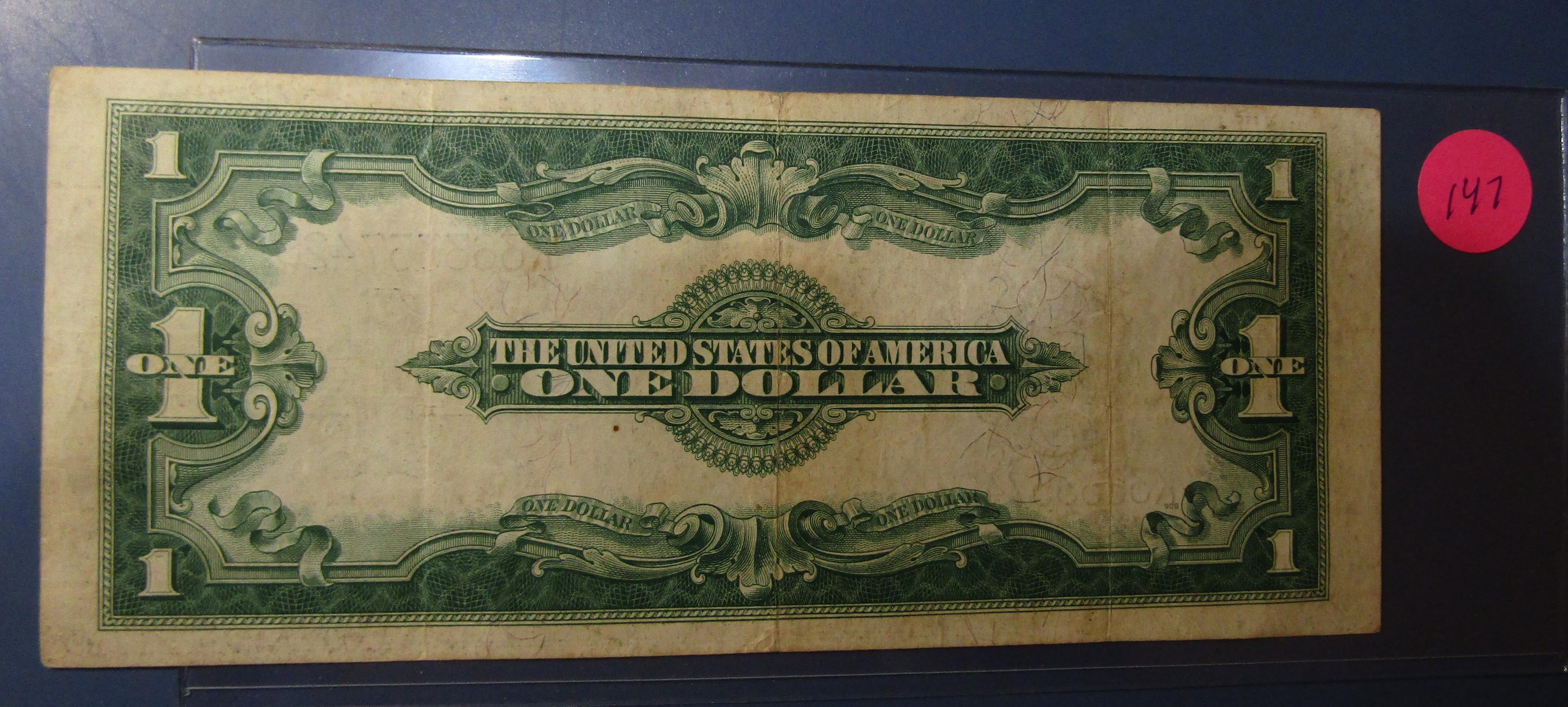 1923 $1.00 SILVER CERTIFICATE NOTE XF