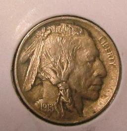 1913 TYPE 1 BUFFALO NICKEL XF-45