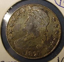 1827 BUST HALF DOLLAR VF-30 (CLEANED)