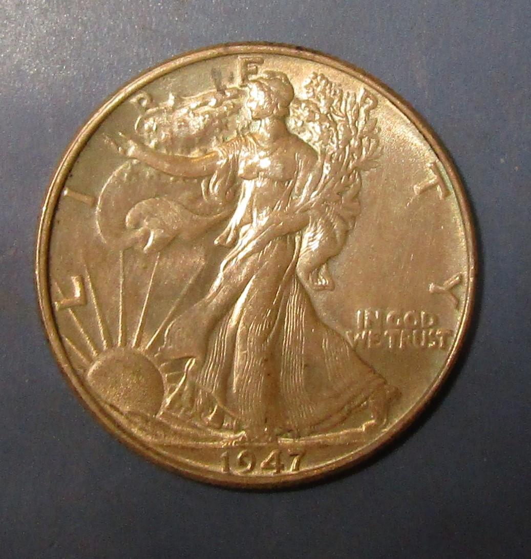 1947 WALKER HALF DOLLAR AU/UNC