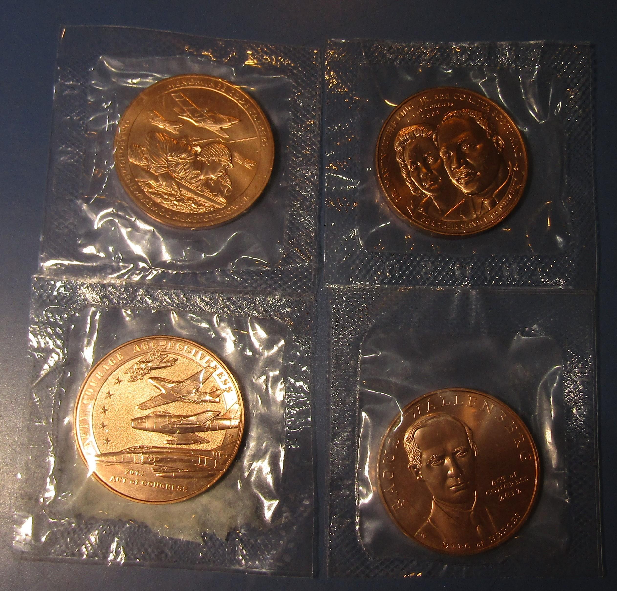 LOT OF FOUR MISC. BRONZE MEDALS (4 PIECES)