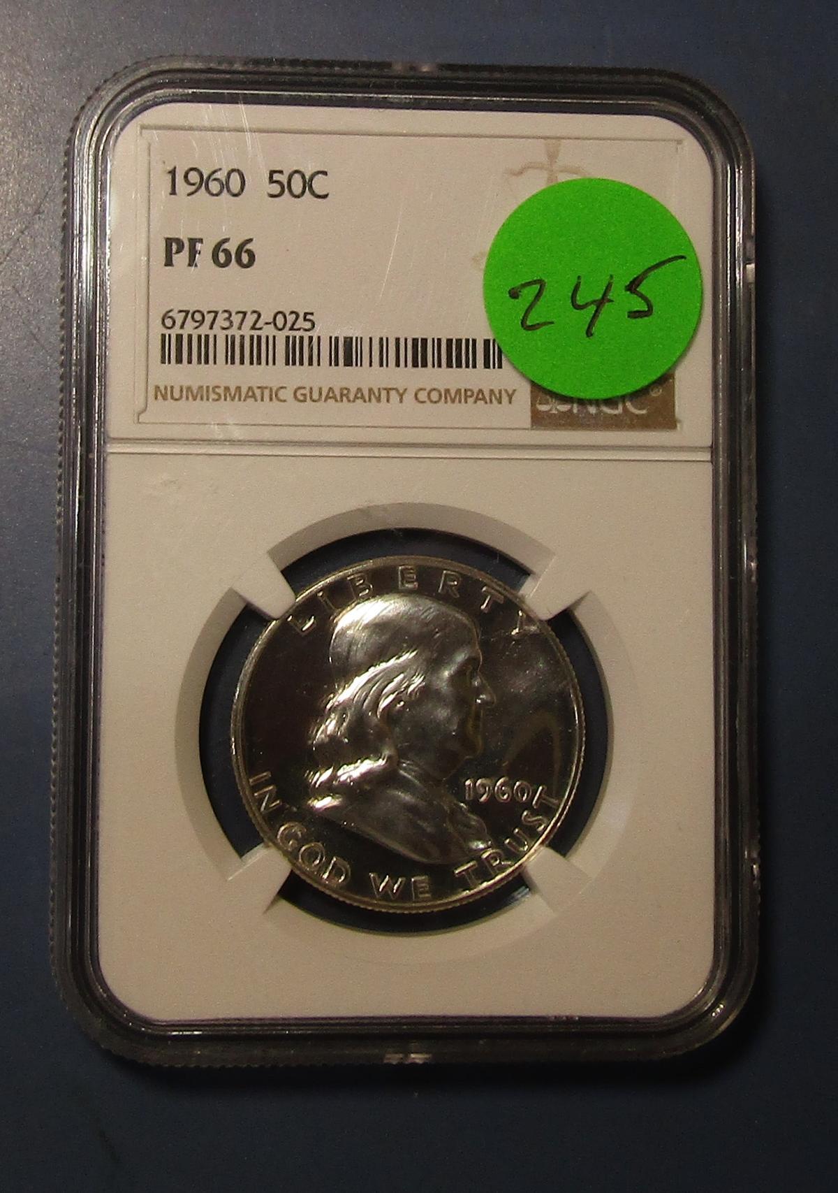 1960 FRANKLIN HALF DOLLAR NGC PROOF-66